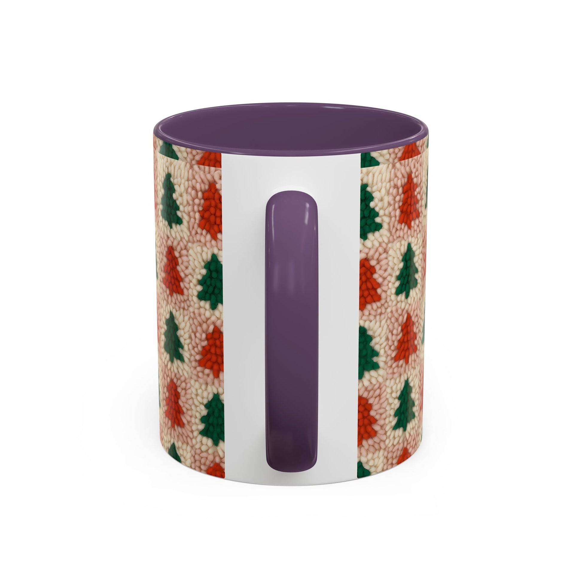 Christmas Trees Accent Coffee Mug — 11/15oz Holiday Coffee Cup Printify