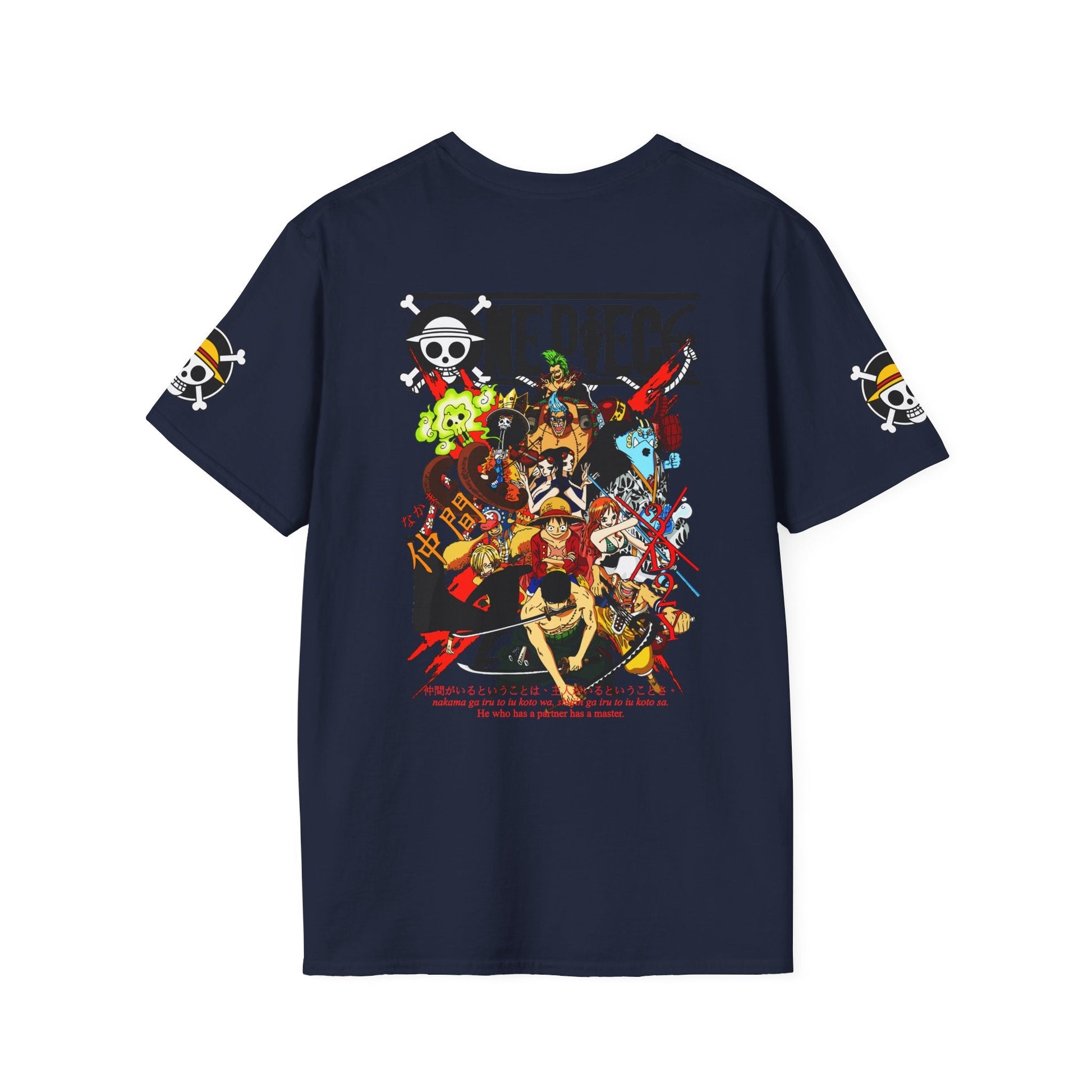 One Piece Crew Graphic T-Shirt — Anime Pirate Tee with Straw Hat Logo Printify
