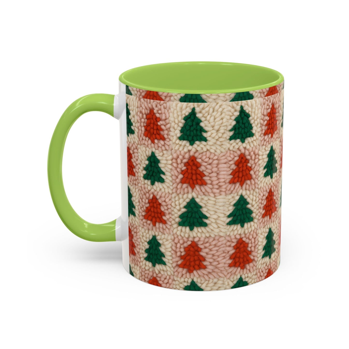 Christmas Trees Accent Coffee Mug — 11/15oz Holiday Coffee Cup Printify